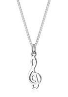 Elli Elli Halsketting Dames Muzieksleutel Symbool in 925 Sterling Zilver