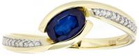 Firetti Goldring »edel«, mit Saphir und Brillanten