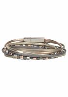 J.Jayz Wickelarmband »mehrreihig, Metallic Optik, Metallelemente« (1-tlg)