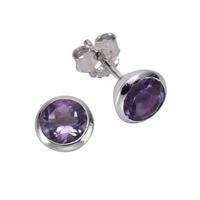 Zeeme Ohrstecker »925/- Sterling Silber Amethyst«