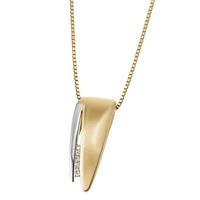 goldmaid Collier 333/- Gold Bicolor 5 Brillanten 0,05 ct. P1/gw