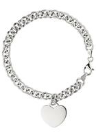 Jobo Silberarmband »Herz«, 925 Silber 19 cm