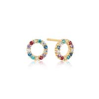 Sif Jakobs Jewellery Ohrringe 18K vergoldet mit bunten gefassten Zirkonia »BIELLA UNO PICCOLO«