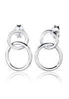 Elli Elli Oorbellen Dames Oor Hanger Cirkel Geo Minimaal in 925 Sterling Zilver