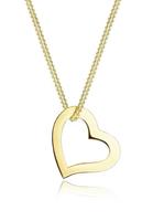 Elli Collierkettchen »Herz Liebe Filigran 375 Gelbgold«