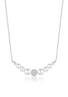 Elli Dames Synthetische Parels Elegant in 925 Sterling Zilver