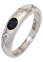 Jobo Silberring, 925 Silber mit Safir und Zirkonia