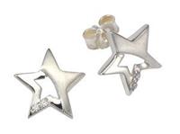 Vivance Ohrstecker »925/- Sterling Silber Stern Zirkonia«