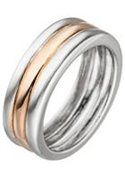 Jobo Fingerring, 925 Silber bicolor vergoldet