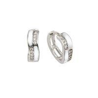 Vivance Klappcreolen »925/- Sterling Silber Zirkonia«