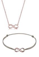Elli Dames Infinity in 925 Sterling Zilver Rose Goud Geplateerd