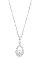 Amor Kette mit Anhänger »2026030«, mit Zirkonia und Süßwasserzuchtperle