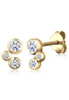 Elli Paar Ohrstecker »Basic Geo Hochwertig Zirkonia 585 Gelbgold«