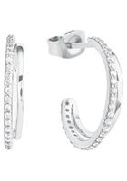 amor hoepel oorbellen voor dames, 925 Sterling zilver, zirkonia synth.