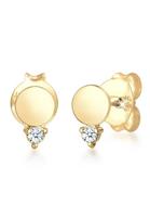 Diamore Paar Ohrstecker »Ohrstecker Kreis Diamant (0.04 ct) 585er Gelbgold«