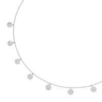 Smart Jewel Collier »Plättchen mit Zirkonia Steinen, Silber 925«