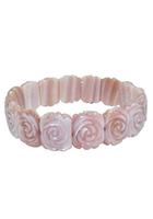 Firetti Armband »Rosen-Design, 16 mm breit, rosa, elastisch«, mit Muscheln, Made in Germany