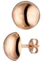 Jobo Paar Ohrstecker, rund 925 Silber roségold vergoldet
