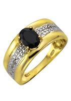 Firetti Goldring »in Bicolor-Optik«, mit Saphir