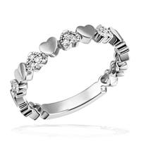 goldmaid Damenring 585/- Weißgold 15 Brillanten P2 0,11 ct.