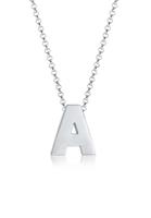 Elli Dames Letter A Initialen Minimal in 925 Sterling Zilver