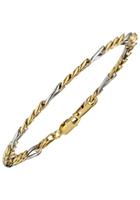 Jobo Goldarmband, Figaroarmband 333 Gold bicolor 19 cm