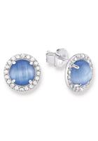 amor Oorbellen voor dames, 925 Sterling zilver, zirkonia synth., glas