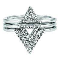 buckley london Ring rhodiniert mit Kristallen