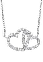 amor Ketting met hanger voor dames, 925 Sterling zilver, zirkonia synth. | Hart