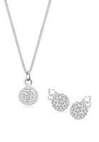 Elli Schmuckset »Kugel Swarovski Kristalle Sterling Silber«