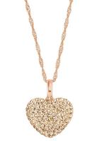 amor Ketting met hanger voor dames, 925 sterling zilver, kristalglas | hartje