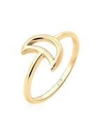 Elli Elli Ring dames halve maan astro in 925 sterling zilver verguld