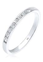 Elli DIAMONDS Elli DIAMONDS Ring Dames Klassiek Kostbaar met Diamant (0,04 ct.) in 925 Sterling Zilver