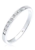 Elli DIAMONDS Dames Klassiek Kostbaar met Diamant (0,04 ct.) in 925 Sterling Zilver Wit