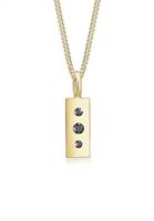 Elli Collierkettchen »Schwarzer Diamant (0.07 ct) Geo 375 Gelbgold«