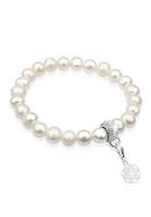 Nenalina Perlenarmband »Lebensblume Perle Swarovski Kristalle 925 Silber«
