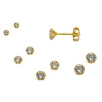 Vivance Ohrstecker »925/- Silber vergoldet Set 3 Paar 3,5mm«