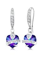 Elli Dames hart met kristal in 925 sterling zilver