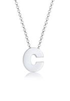 Elli Collierkettchen »Buchstabe C Initialen Trend Minimal 925 Silber«