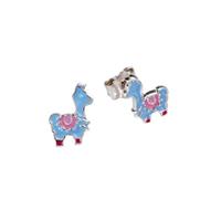 Vivance Ohrstecker »925/- Sterling Silber Lama blau«