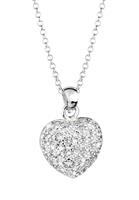 Elli dames hart hanger met cubic zirconia in 925 sterling zilver