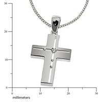 goldmaid Collier Silber 925 klare Zirkonia matt und hochglanzpoliert