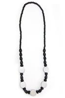 COLLEZIONE ALESSANDRO Lange Kette »Ginger«, mit silbernen Holzscheiben