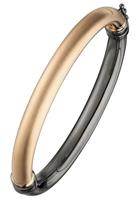 Jobo Armreif »oval«, 925 Silber bicolor vergoldet