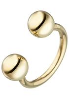 Jobo Fingerring »Kugel«, 925 Silber vergoldet