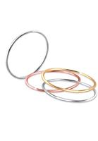 Elli Dames Set Stacking Rings Tri-Color in 925 Sterling Zilver