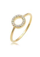 Diamore Diamantring »Kreis Geo Diamant Verlobung 0.16 ct. 375 Gelbgold«