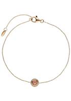 Jobo Goldarmband, 585 Roségold mit Turmalin und 16 Diamanten 20 cm