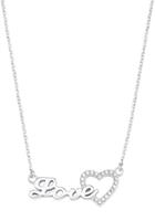 Amor Kette mit Anhänger »Schriftzug Love mit Herzmotiv, 2026062«, mit Zirkonia