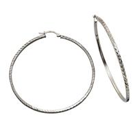 CELESTA Creolen »925/- Sterling Silber rhodiniert 6,0cm«